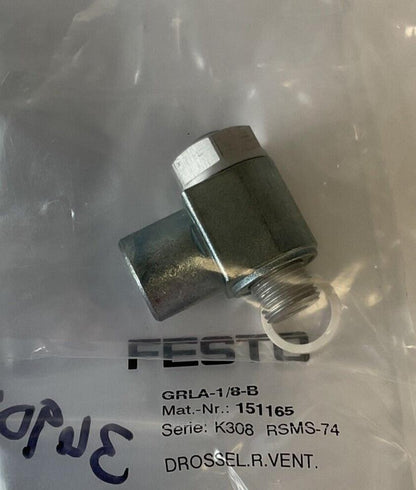 FESTO GRLA-1/8-B CONTROL VALVE 1-WAY **LOTOF4**