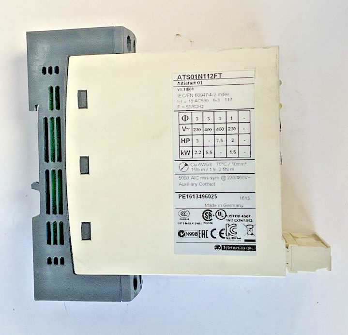 SCHNEIDER ELECTRIC ATS01N112FT SOFT STARTER ALTISTART V1.1IE01