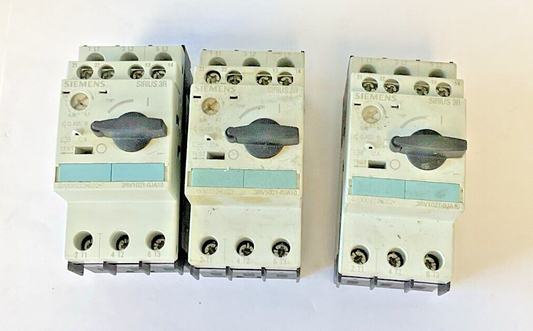 SIEMENS 3RV1021-0JA10 CIRCUIT BREAKER MOTOR CONTROL 12A 240V****LOTOF3****