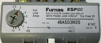 FURNAS SIZE 1 STARTER (14DS+32A CONTACTOR COIL 120V & 48ASD3M20 RELAY 2.5-10A)