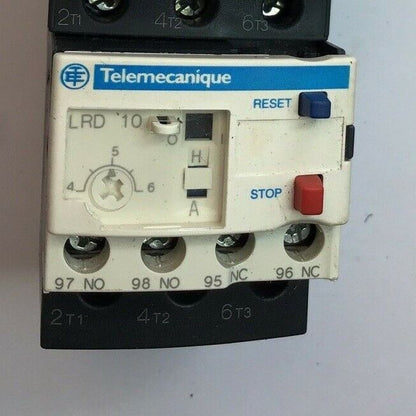 TELEMECANIQUE LC1D09BL CONTACTOR 24VDC W/ LRD10 OVERLOAD RELAY 600VAC