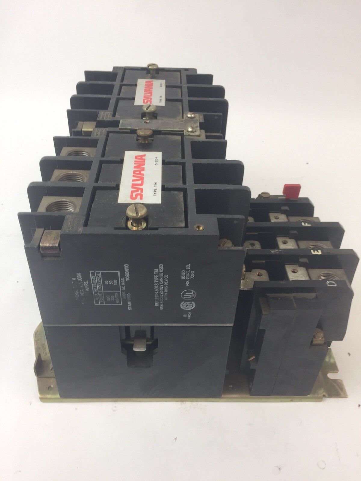 SYLVANIA J034 SIZE 4 STARTER 600VAC 135A TYPE TM