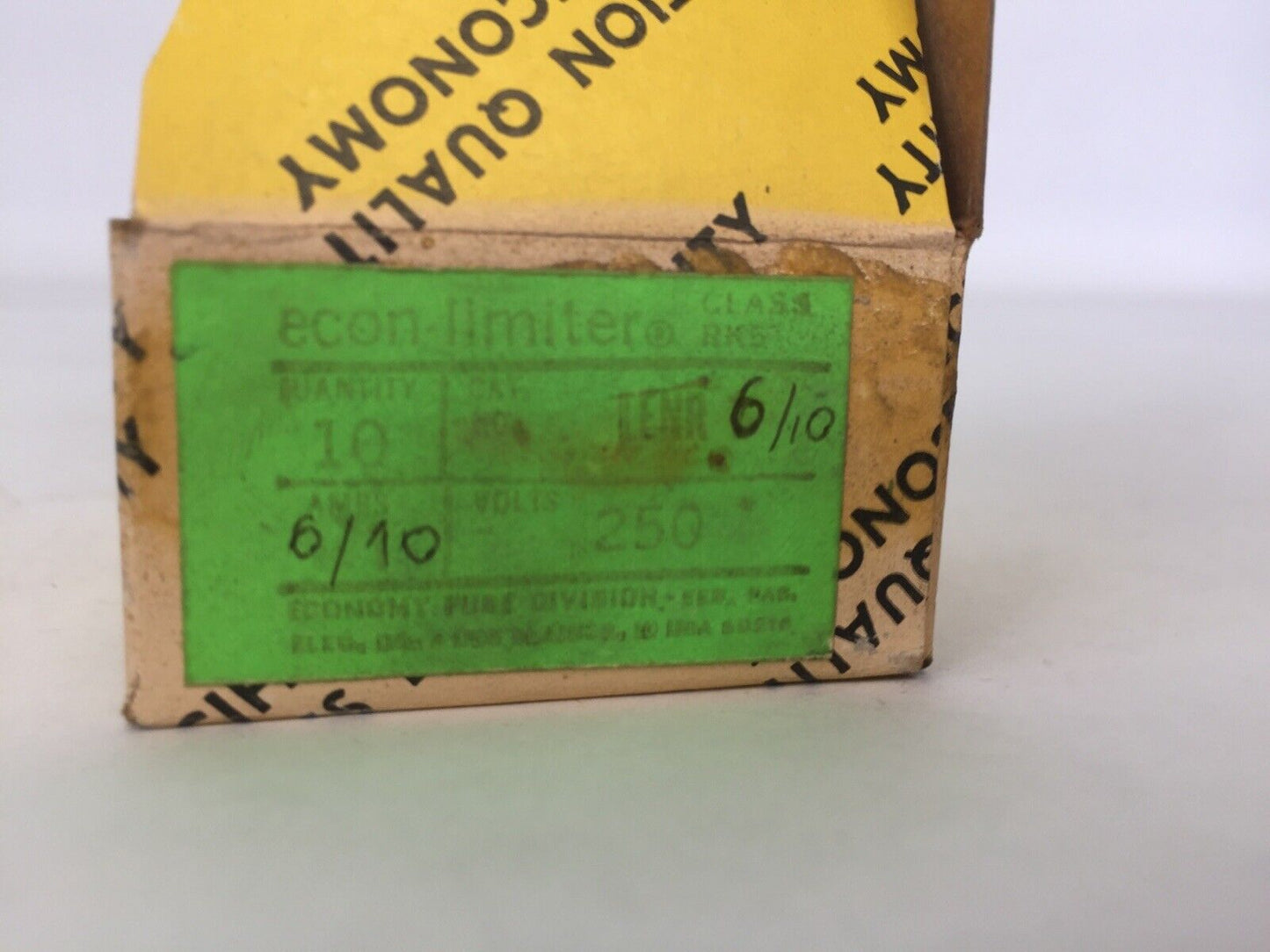 ECONOMY LENR 6/10 ECON-LIMITER CLASS RK5 FUSE 250VAC 6/10AMP (BOX OF 10)