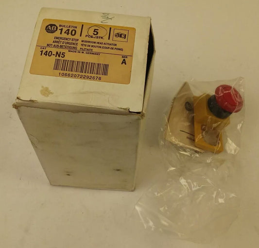 ALLEN BRADELY 140-N5 SERIES A EMERGENCY STOP PUSH BUTTON, MUSHROOM HEAD ACTUATOR