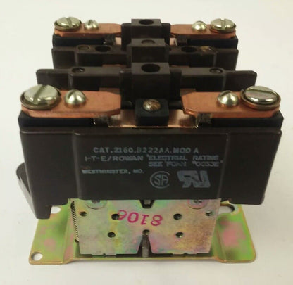 GOULD 2160B222AA CONTACTOR 4POLE, 40A-600V, 2NO 2NC, 110/120V 50/60HZ COIL