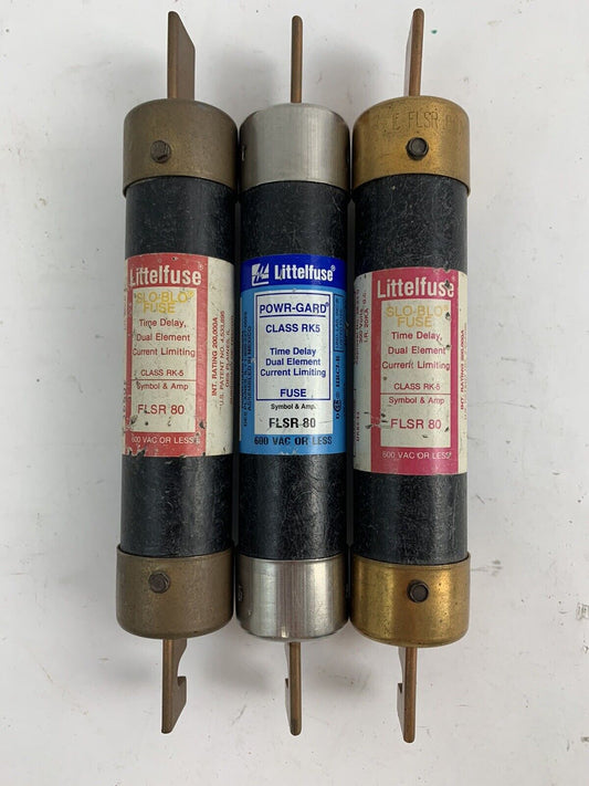 Littelfuse FLSR80 80A 600V Fuse "Lot of 3"