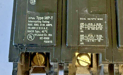 MURRAY MP320 CIRCUIT BREAKER 20A 3POLE TYPE MP-T 240VAC