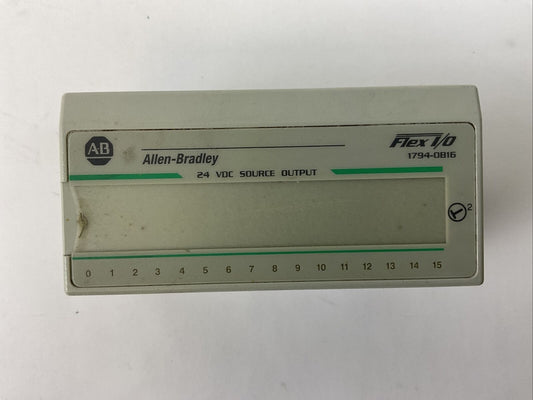 ALLEN BRADLEY 1794-OB16 SER A REV A01 F/W REV BLANK 24VDC SOURCE OUTPUT