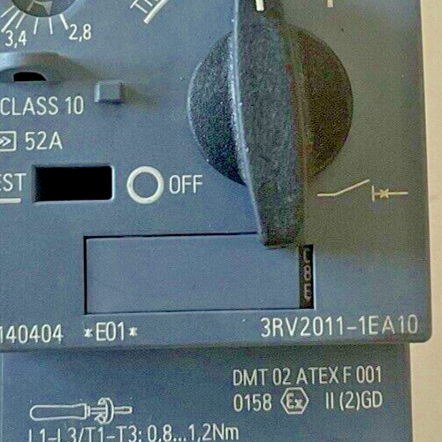 SIEMENS 3RV2011-1EA10 CONTACTOR 52A CLASS 10 50/60HZ