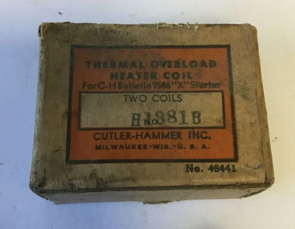 CUTLER HAMMER 9586H1381B OVERLOAD OVERLOAD HEATER COIL ***BOXOF2***