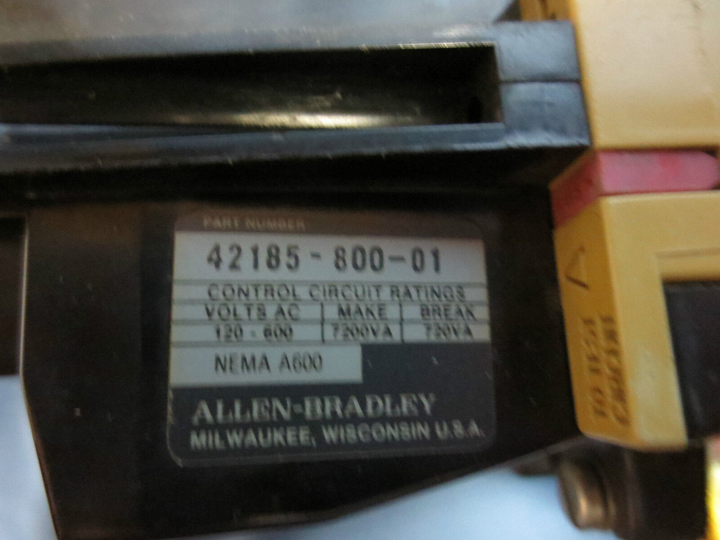 ALLEN-BRADLEY 505-AOD STARTER Ser C w/ W39 HEATERS, CB236 COIL, 595-A AUX CONT