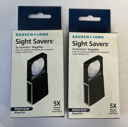 BAUSCH+LOMB SIGHT SAVERS PROVIEW MAGNIFIER 5X ***LOTOF2***