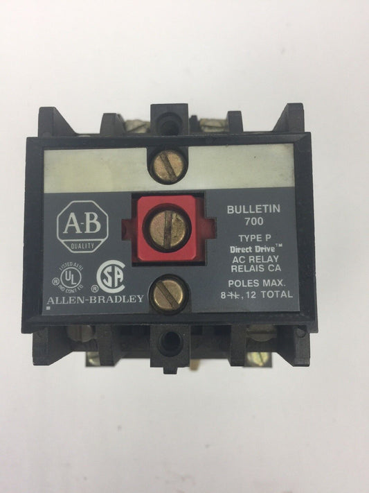 ALLEN BRADLEY 700-P200A4 AC RELAY SER A 460-480V 60HZ COIL