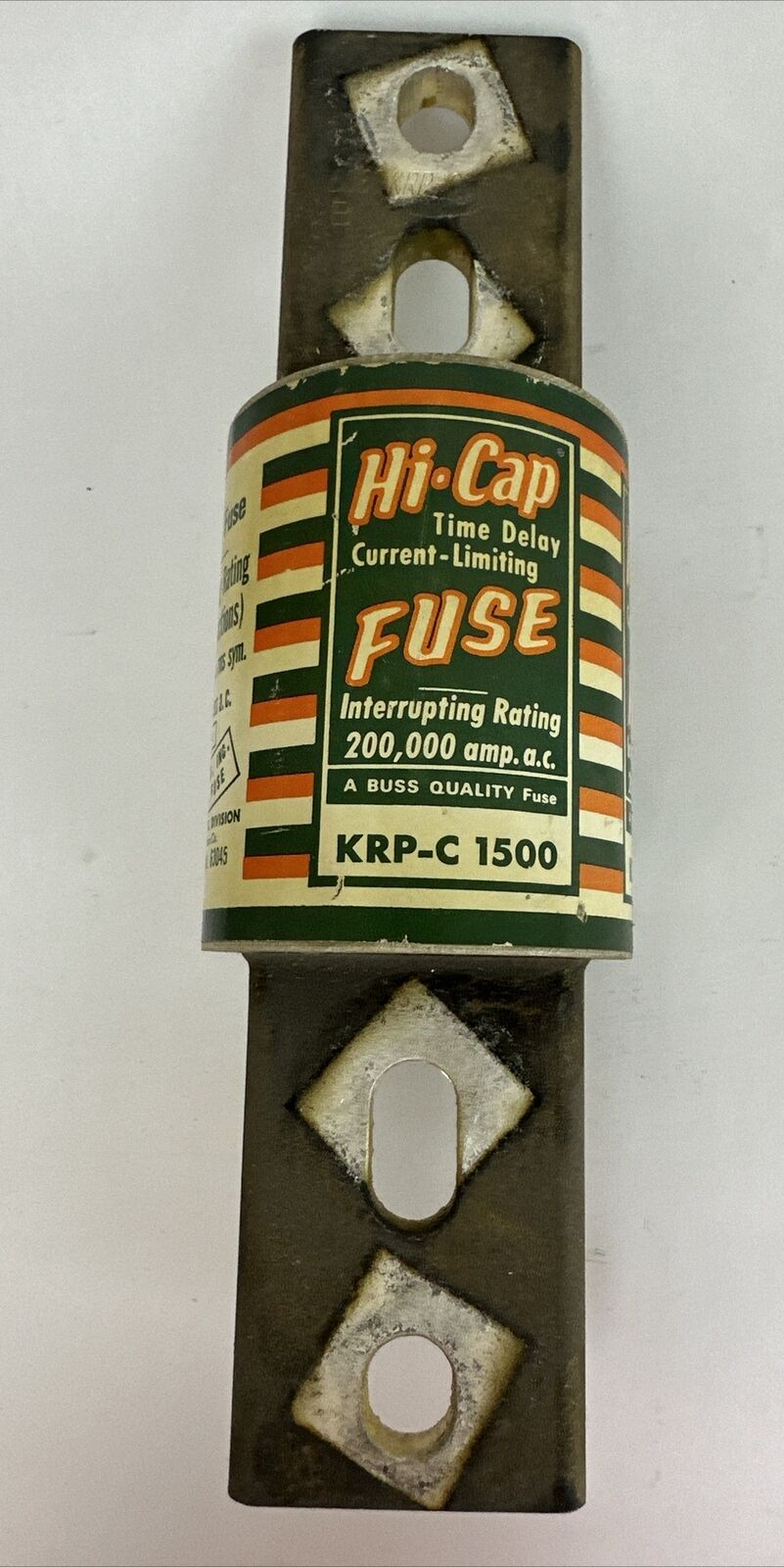 BUSS KRP-C 1500 HI-CAP TIME-DELAY CURRENT-LIMITING CLASS J FUSE 1500AMP 600VAC