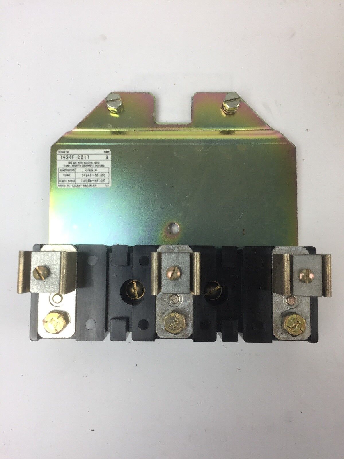 ALLEN BRADLEY 1494FNF100 DISCONNECT SWITCH 1494FC211 FUSE BLOCK ADAPTOR