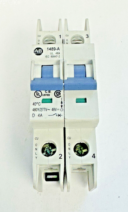 ALLEN-BRADLEY - 1489-A2D040 SER. A - BREAKER - 2P, 4 A, 277 V