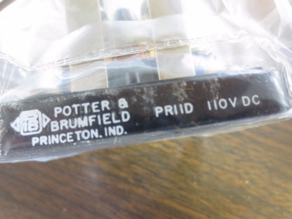 POTTER & BRUMFIELD PR11D - RELAY - DPDT - 15A - 110VDC - NEW SURPLUS