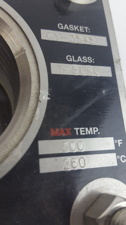 SIGHT FLOW INDICATOR 2" 600 RF FLANGED 316SS JACOBY TARBOX F910HPA 900WH