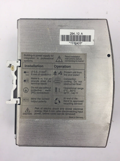 SOLA SDN 5-24-100 POWER SUPPLY 115/230VAC 2.6/1.4A 50/60HZ 24VDC/5A
