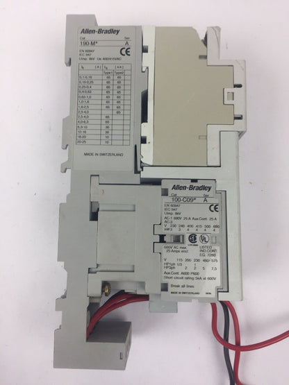 ALLEN BRADLEY 190-M* 140-MN-1000 MOTOR STARTER 100-C09* 100S 140-A210 COIL 120V