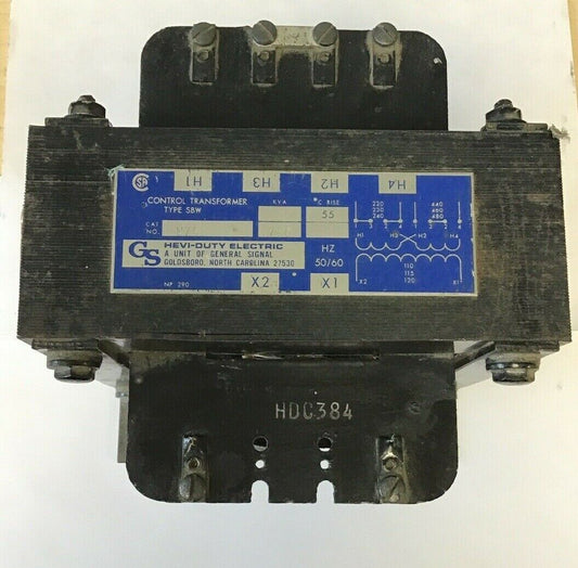 GENERAL SIGNAL W750 CONTROL TRANSFORMER KVA.750 50/60HZ 480V TYPE SBW