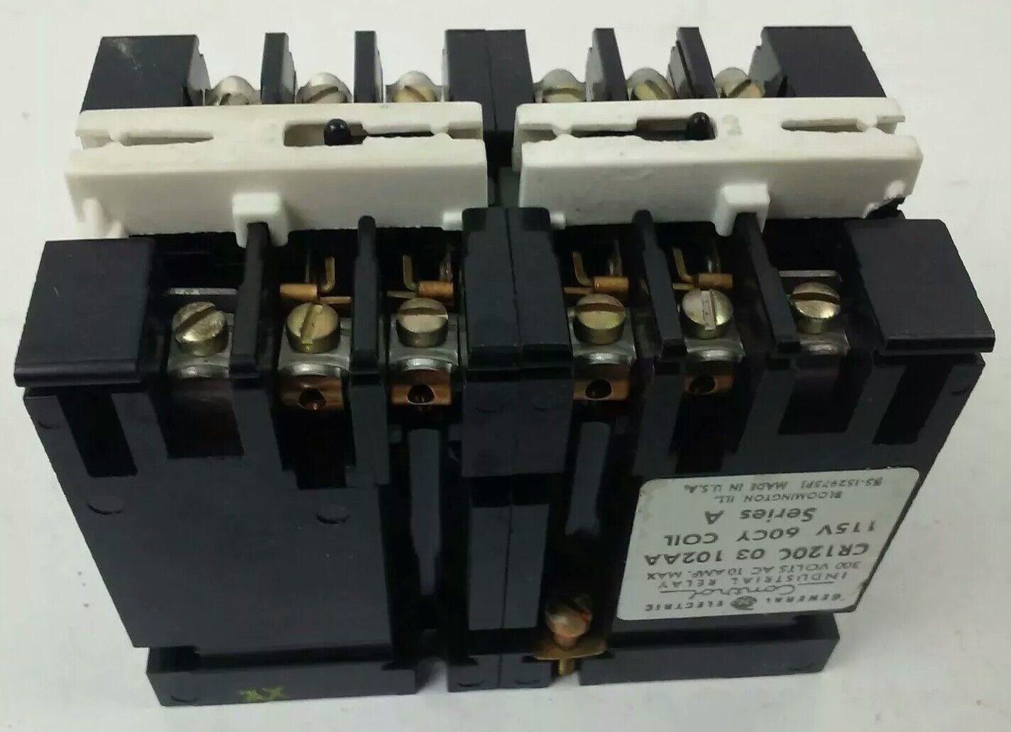 GENERAL ELECTRIC CR120C03102AA SER. A, LATCHING RELAY, 300V, 115V COIL,10A,CR120