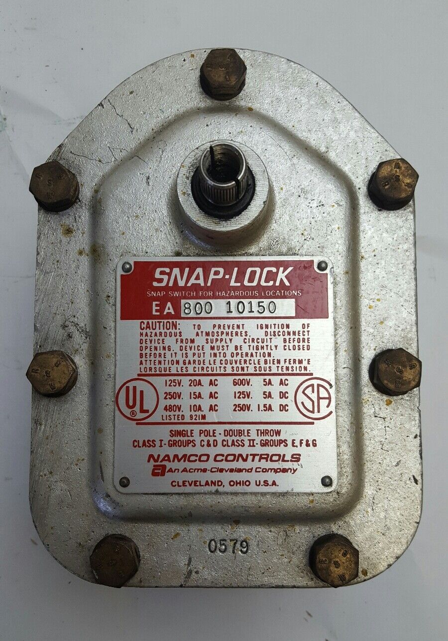 SNAP-LOCK HAZARDOUS LOCATION SNAP SWITCH No. EA800-10150