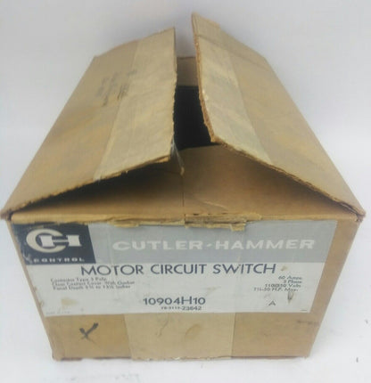 CUTLER-HAMMER 10904H10 A MOTOR CIRCUIT SWITCH, 60A, 3PH, 110/550V, 7.5/50HP, NEW