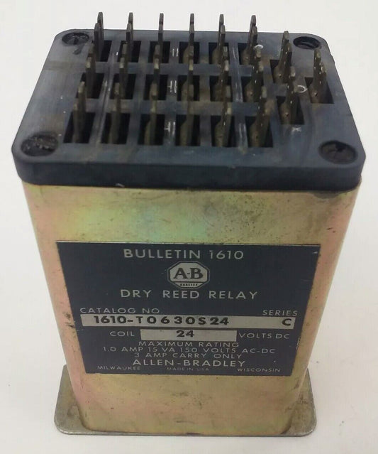 ALLEN BRADLEY, 1610-T0630S24, SER. C,DRY REED RELAY, 24VDC, 1A, 15VA, 150V AC/DC