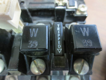 ALLEN-BRADLEY 505-AOD STARTER Ser C w/ W39 HEATERS, CB236 COIL, 595-A AUX CONT