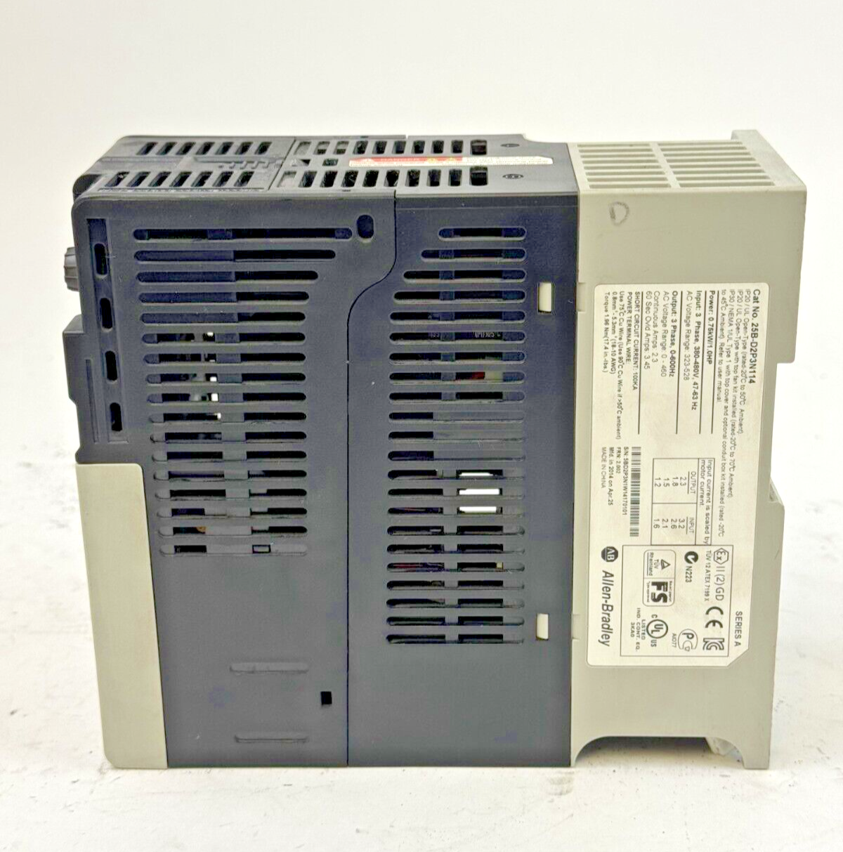 ALLEN-BRADLEY - 25B-D2P3N114 SER. A FRN: 2.002 - POWERFLEX 525 - AC DRIVE