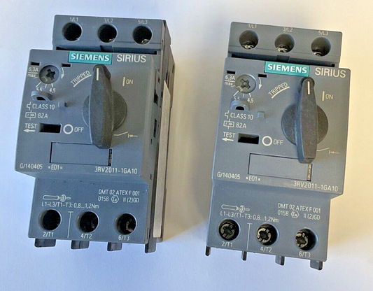 SIEMENS 3RV2011-1GA10 CONTACTOR 82A CLASS10 CAT.A 50/60HZ ***LOTOF2***