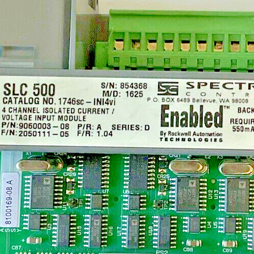 ALLEN-BRADLEY 1746SC-INI4VI SER. D F/R: 1.04 P/R:A SER.D 4 CHANNEL INPUT MODULE