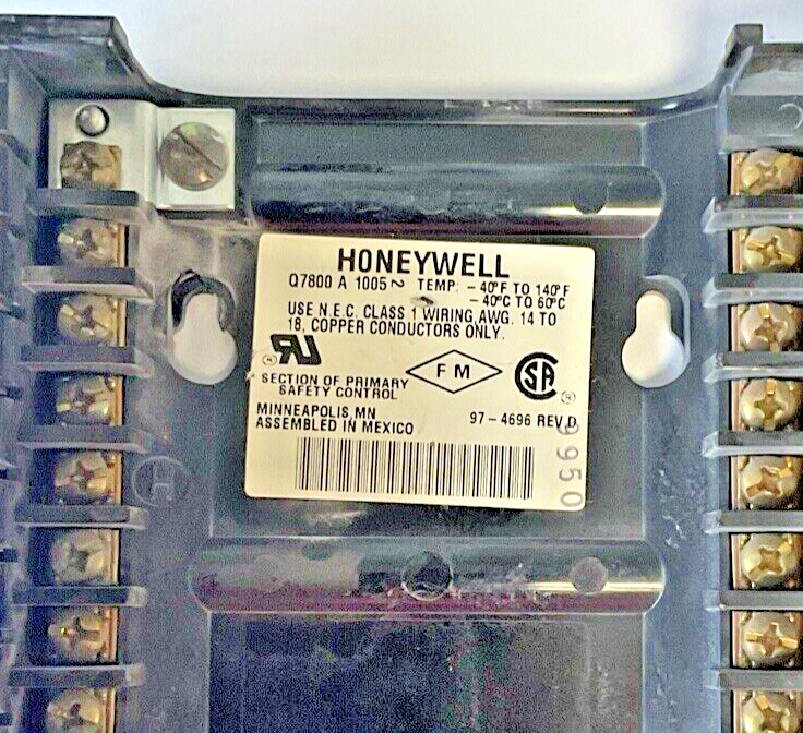 HONEYWELL Q7800A UNIVERSAL SUBBASE 1005 REV.D