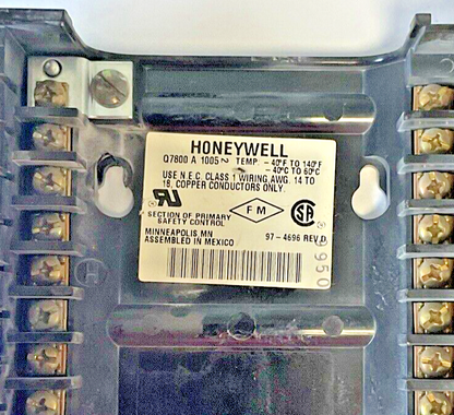 HONEYWELL Q7800A UNIVERSAL SUBBASE 1005 REV.D