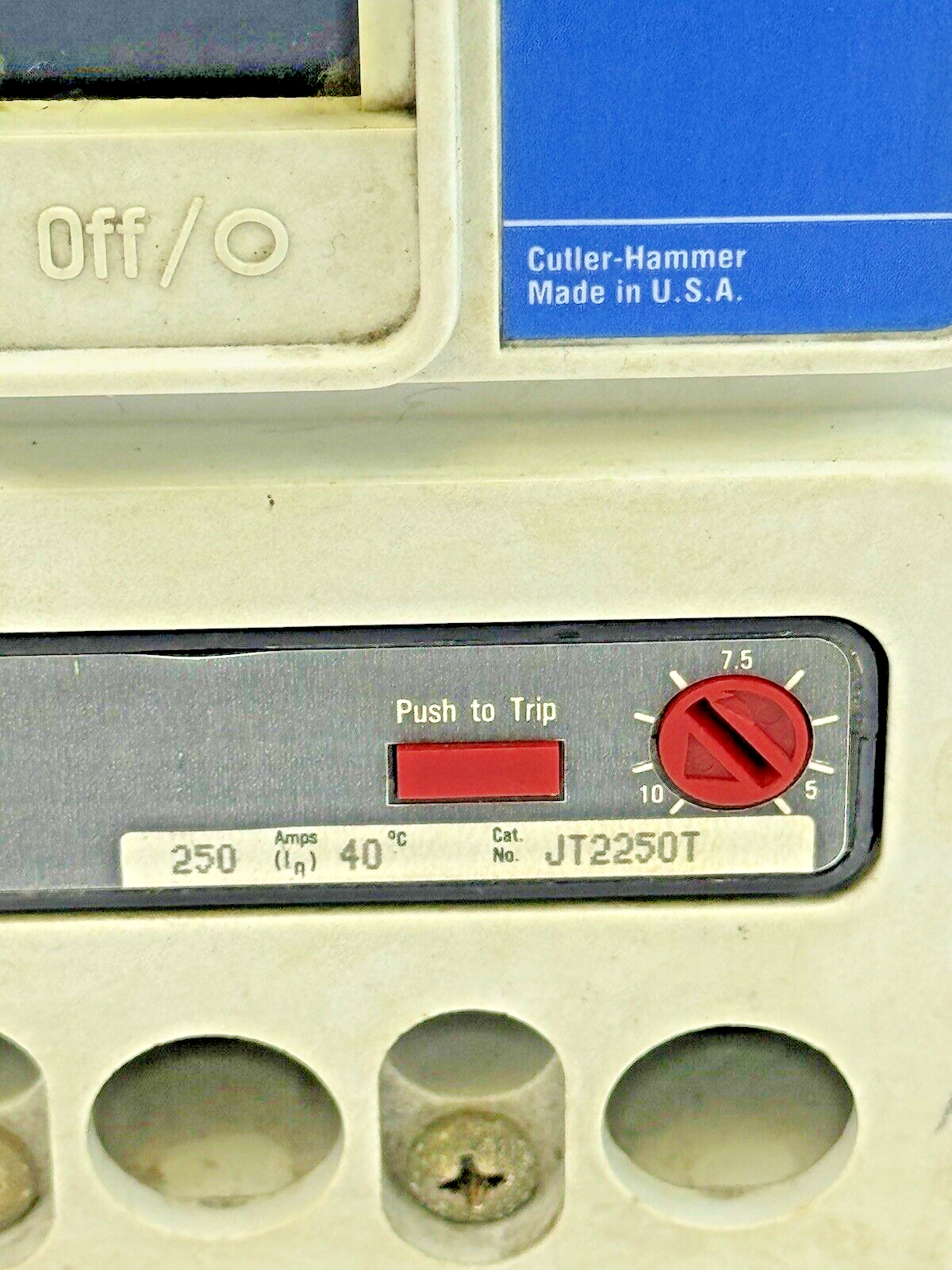 CUTLER-HAMMER - JD2250F - BREAKER W/ JT2250T MAGNETIC TRIP - 2 POLE/250 A/600VAC