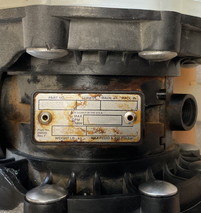 GRACO HUSKY 515 PUMP DOUBLE DIAPHRAGM AIR OPERATED D52311 SER.24F14E 15-60GPM