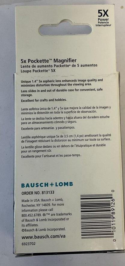 BAUSCH+LOMB SIGHT SAVERS PROVIEW MAGNIFIER 5X ***LOTOF2***