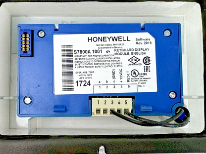 HONEYWELL - S7800 A 1001 REV. K - KEYBOARD DISPLAY MODULE IN CASE-BURNER CONTROL