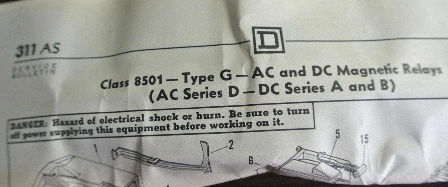 SQUARE D 8501 GO-80 - AC CONTROL RELAY - OPEN TYPE - 110/120V 8 N.O. NEW SURPLUS