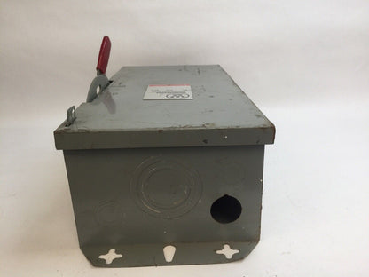 WESTINGHOUSE HFN361 FUSIBLE HD SAFETY SWITCH 600VAC 30AMP TYPE 1 ENCLOSURE 20HP