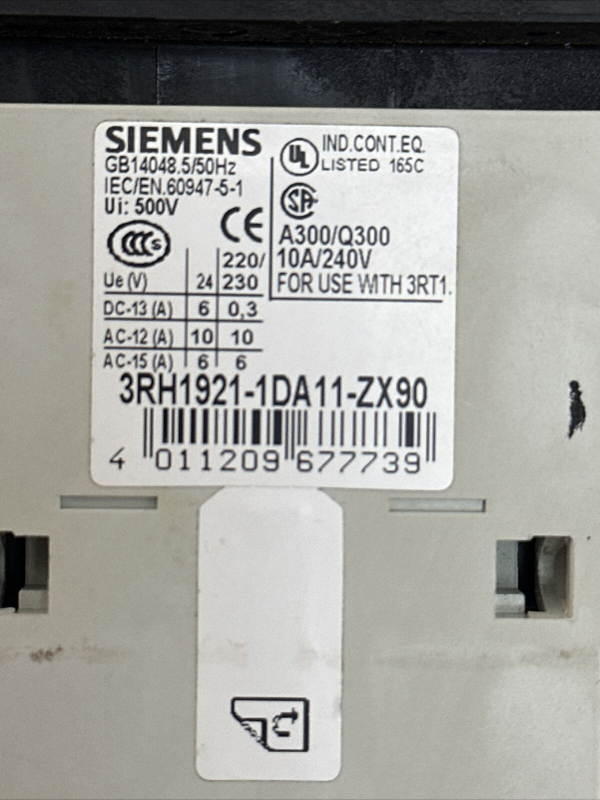 SIEMENS 3RT1056-6NF36 CONTACTOR 195A 600VAC 3PH 200HP COIL 96-127VDC