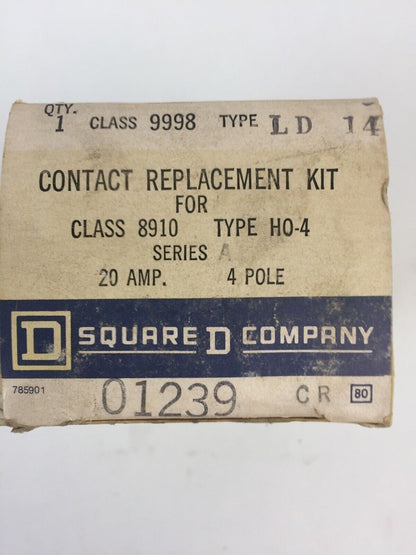 SQUARE D CLASS 9998 TYPE LD14 CONTACT REPLACEMENT KIT FOR CLASS 8910 TYPE HO-4