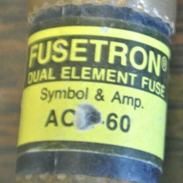 BUSS ACK60 FUSETRON FUSE / 60A / 130VDC / HRC II-C