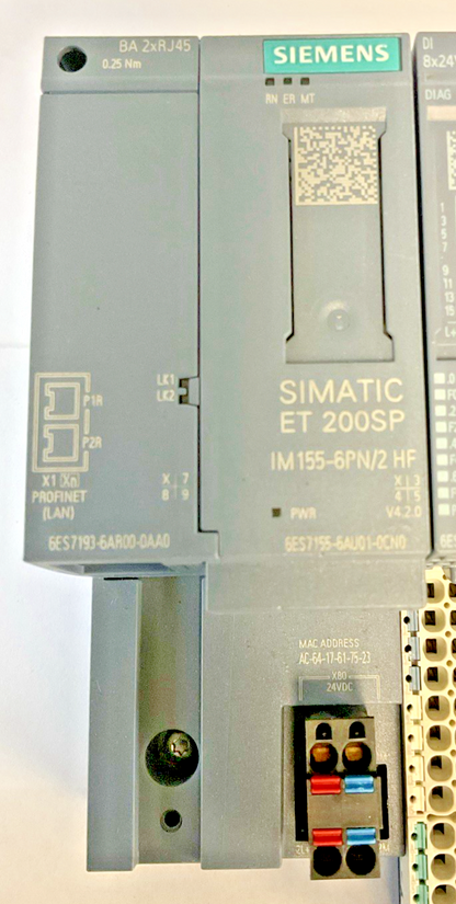 SIEMENS 6ES7 155-6AU01-0CN0 ET200SP SIMATIC S7 WITH MODULES AND BASES