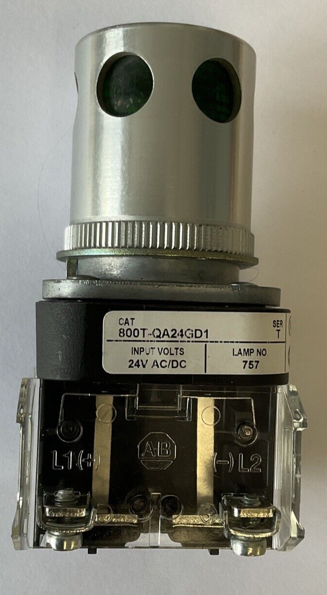 ALLEN BRADLEY 800T-QA24GD1 PUSHBUTTON GREEN SER.T 24VAC/DC