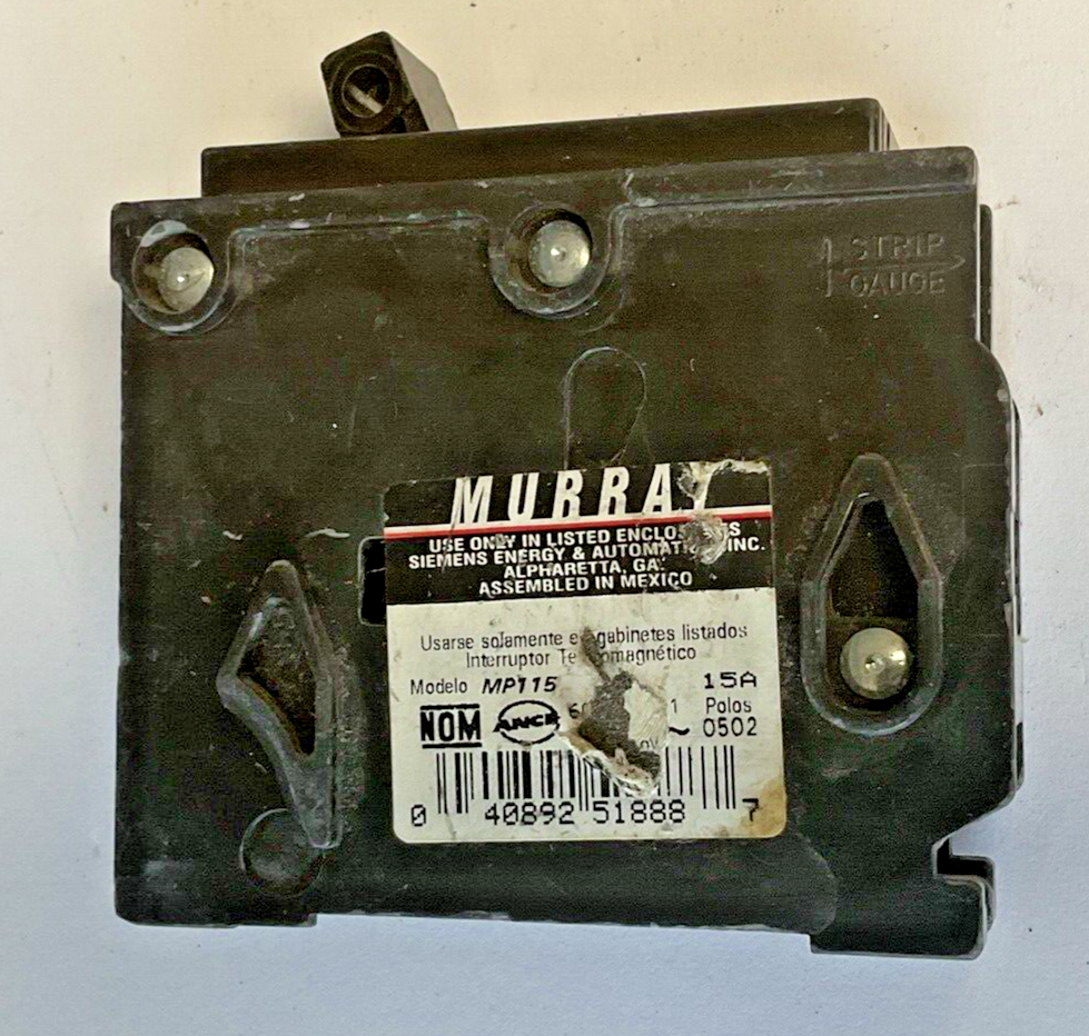 MURRAY MP115(2) WITH MP130(2) CIRCUIT BREAKER 15A & 30A **4 BREAKERS**