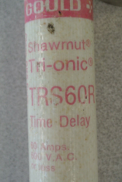 GOULD TRI-ONIC TRS60R FUSE  600VAC 60A TIME DELAY***LOTOF3***