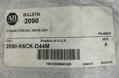 ALLEN BRADLEY 2090-K6CK-D44M CONNECTOR SER.A K6CK SAS