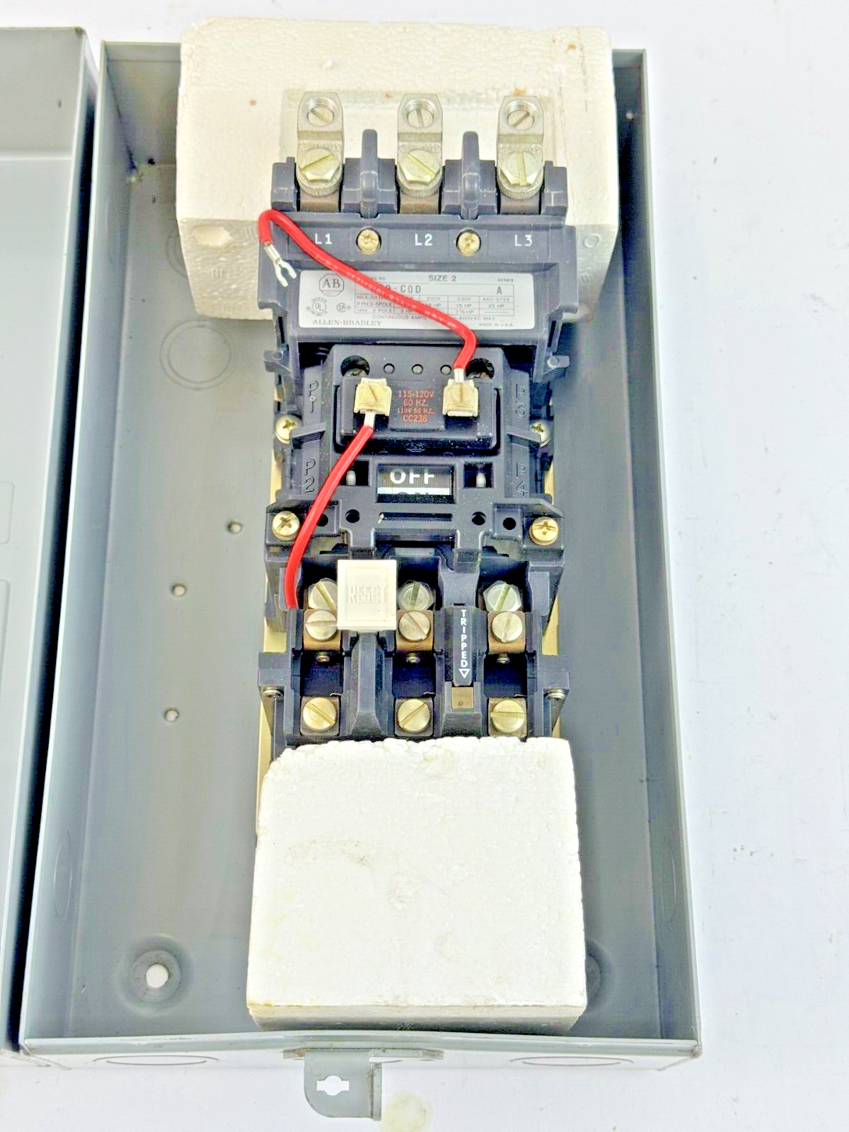 ALLEN-BRADLEY - 509-CAD SER. A -MAG MOTOR CONTROLLER W/ TYPE 1 ENC 120V COIL-NEW